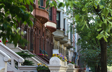 Row of New York City Brownstones