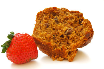 Bran Muffin with Strawberry