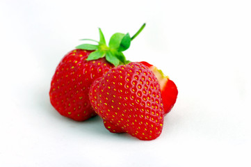 Strawberry on the white background