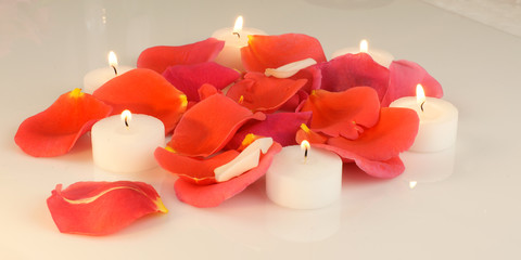 cercle bougies et petales