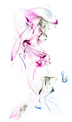 Obraz na płótnie Canvas kolorowy dym z białym powrót ziemi