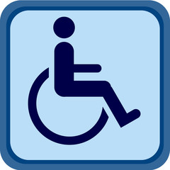 Blue Handicap sign