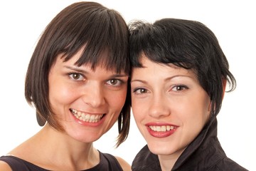 Two smiling women