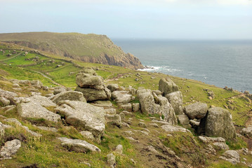 Beautiful mountain landscape in Land's End, UK