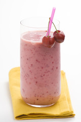 a delicious cherry milkshake