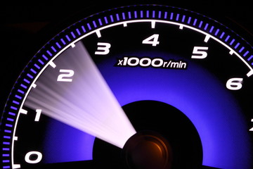 Fototapeta illuminated speedometer obraz