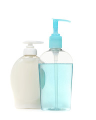 Obraz na płótnie Canvas Colorful Bottles of Antibacterial Handwashing Soap