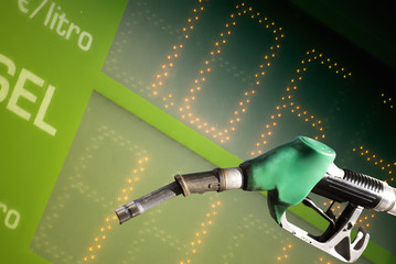 Fuel price background and fuel pump