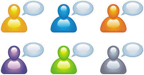 Speaking people vector illustration