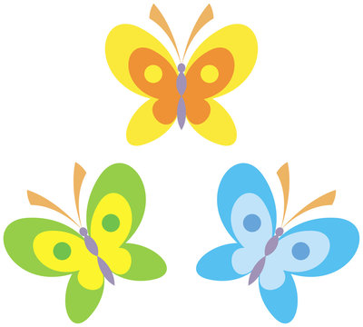 Butterflies vector illustration