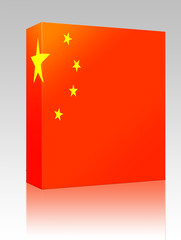 China flag box package