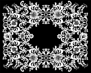 dense white foliage frame