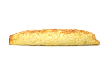 cooking chiken roll on white