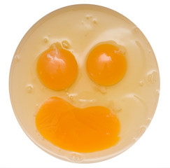 eggs forming a smiling face