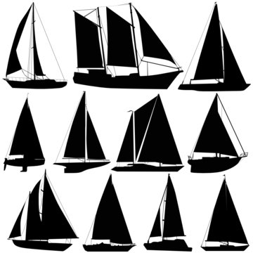 sea tranportation vector (sailing boat)