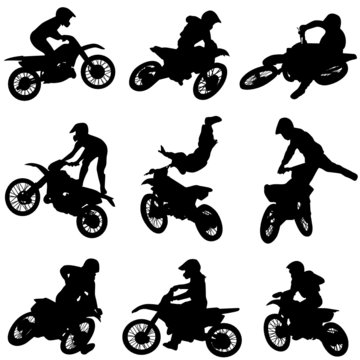 motorcycle vector (motorcross acrobatic style)