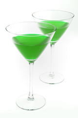 Two green drinks
