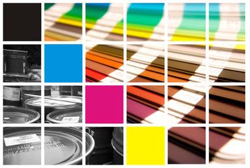 cmyka pantone collage