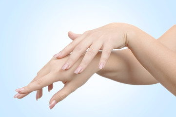woman's hand isolated