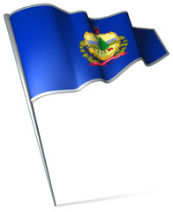 Flag pin - Vermont (USA)
