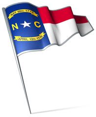 Flag pin - North Carolina (USA)