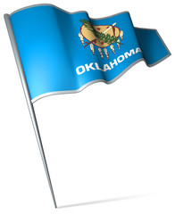 Flag pin - Oklahoma (USA)