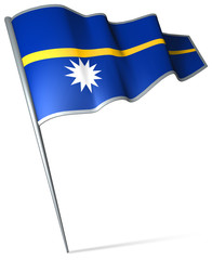 Flag pin - Nauru