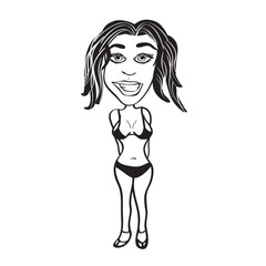 Sexy Bikini Babe Cartoon