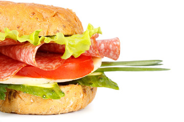 Sandwich with sausage