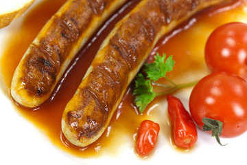 Bratwurst mit Ketchup