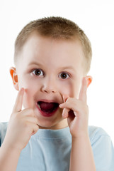 Surprised boy