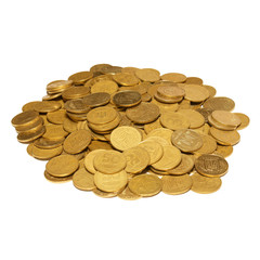 Heap of golden coins