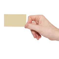 Obraz premium Gray card blank in a hand