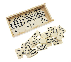 Dominoes in Wooden Box