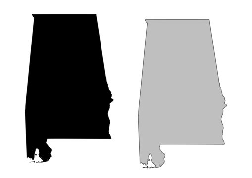 Alabama vector map