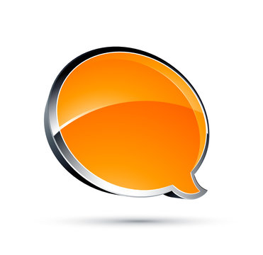Bulle de conversation orange