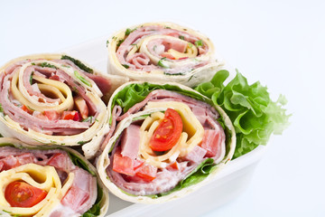 wrapped tortilla sandwich rolls