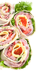 wrapped tortilla sandwich rolls