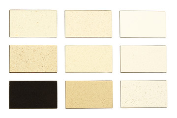 Fototapeta na wymiar Granite samples for kitchen countertops