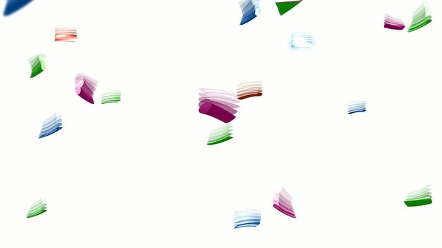 Confettis 3D fond blanc