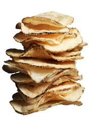 stack of potato chips