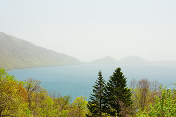 Mountain panorama in Hokkaido, Japan