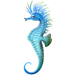 Cavalluccio Marino-Seahorse-Ippocampe-Cartoon