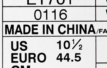 Schild Made in China