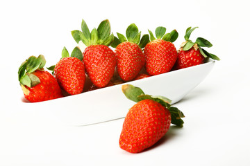 Eine Schale mit Erdbeeren