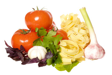 Pasta with fresh vegetables