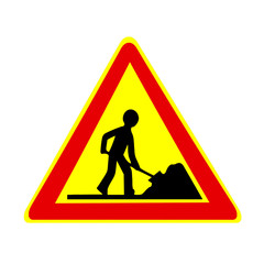 panneau signalisation danger travaux