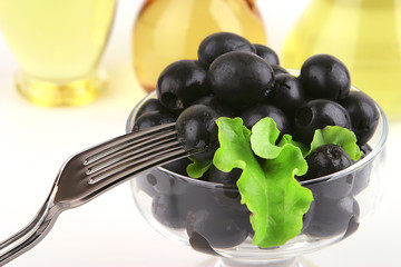 black olives close up