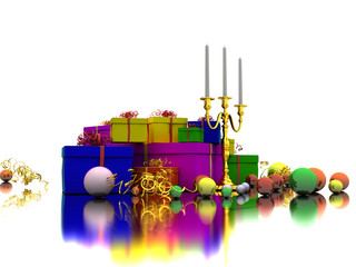 Obraz premium Candle and gifts