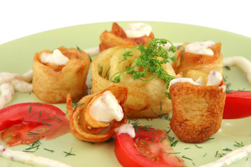 served potatos